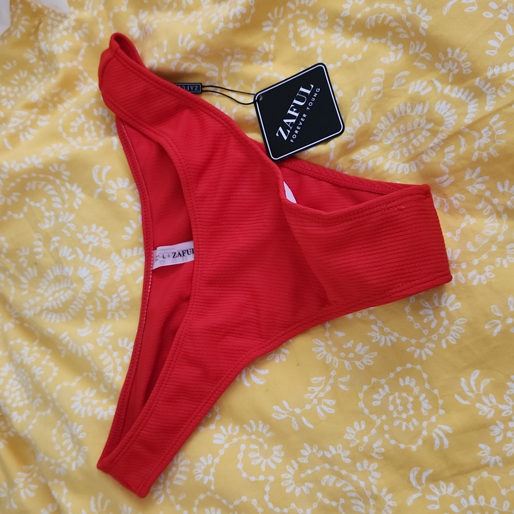 Zaful NWT red bikini bottom
